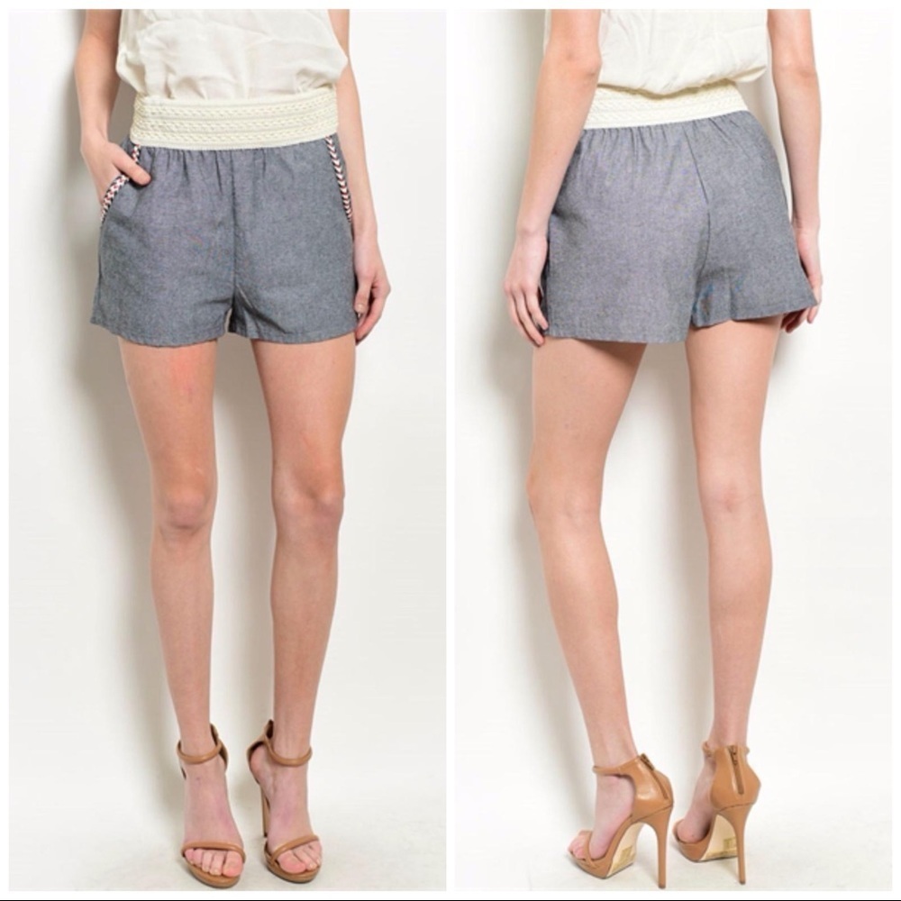 Heidays chambray shorts MAGENTA/Pink